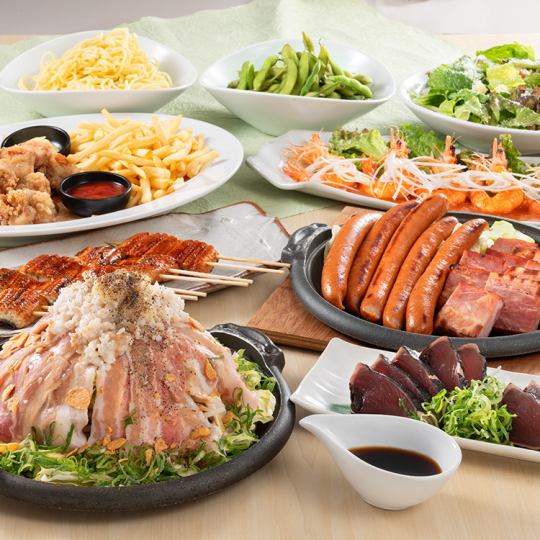 ◇Summer Stamina Ceramic Grill Course◇Includes back fat tonkotsu ceramic grill♪【Includes 2.5 hours all-you-can-drink/4500 yen】
