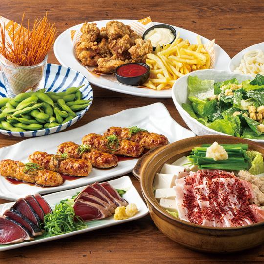 ◇Yaiwai! Smile Course◇ Includes pork and doenjang jjigae hotpot♪ [Includes 2 hours of all-you-can-drink/3500 yen]