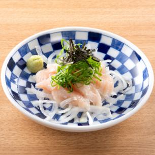 Domestic chicken fillet sashimi