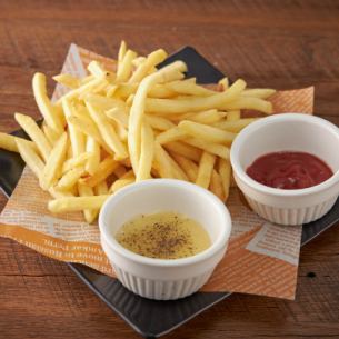 French fries with sugar butter