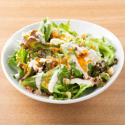 Caesar salad with fresh lettuce