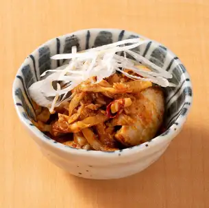 Spicy char siu and bamboo shoots