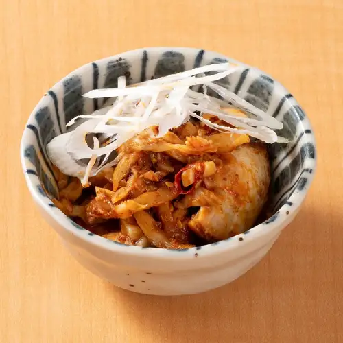 Spicy char siu and bamboo shoots