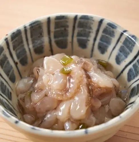 Popular delicacy: Takowasa (octopus with wasabi)