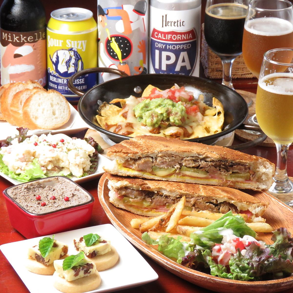 A 5-minute walk from JR Kamata Station! A shop where you can enjoy a wide variety of craft beers and dishes that go well with beer.