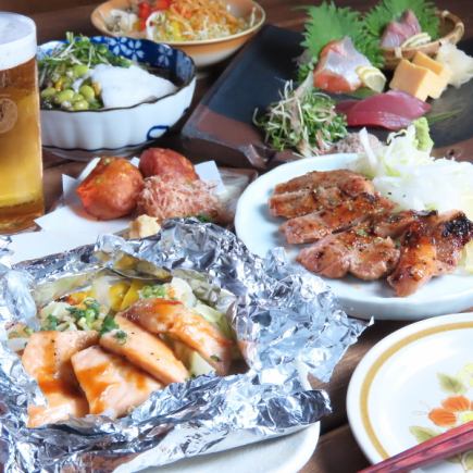 【6月1日起】附2小時無限暢飲【炭火烤戀曲套餐】8道菜共4,500日圓(含稅)