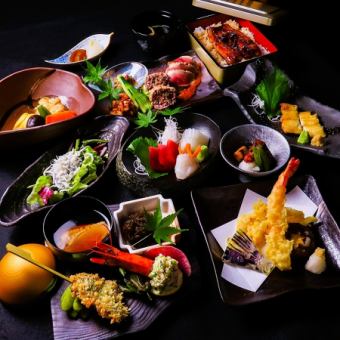 【葵・会席】うな重付き会席料理、全9品・10000円(税込)　