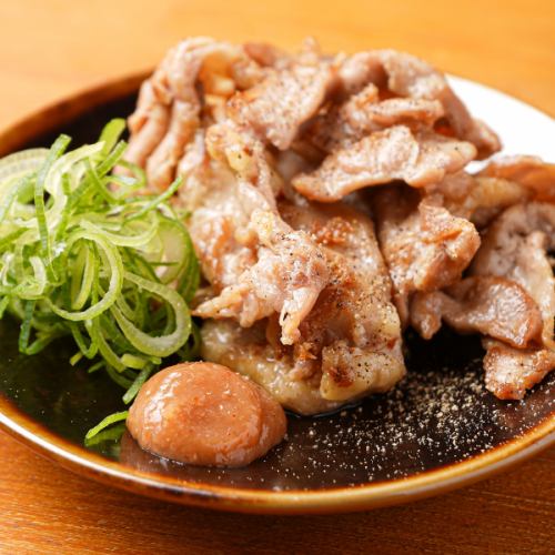 鶏ハラミの黒コショウ焼き