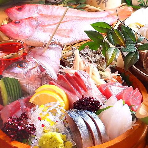 【各種ご宴会や観光に】刺身盛＆加賀野菜付 北陸堪能コース全9品！90分飲み放題付6000円(税込)