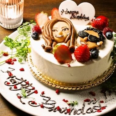 With cake ♪ 【Birthday plan】 All 8 items, Over 80 different drinks 2 H All you can drink! 3000 yen Option