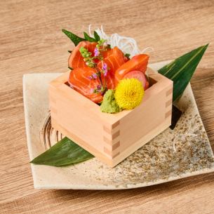 特選　サーモン枡盛り 3貫