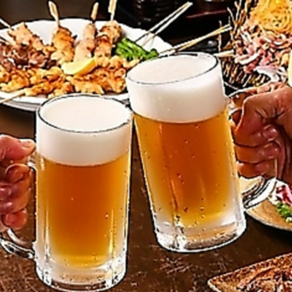 3H飲み放題付きコースも、3H以上の単品飲み放題もあります!