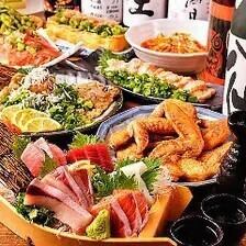 【全8品&120分飲み放題付】よりみち自慢の海の幸堪能コース4,400→3,300円 歓迎会・送別会