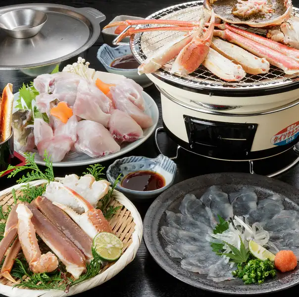 宴会に≪特上≫蟹&河豚コース10000円◆てっさ・かにしゃぶ両方楽しむ｜6000円～コースご用意しております！