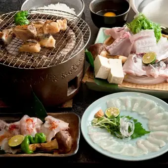 【ふぐ】『“焼河豚”七輪焼付コース』全8品8000円(税抜)|七輪でふぐを愉しむ
