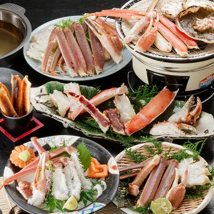 【かに】『《特上》たらば蟹&ずわい蟹食べ比べコース』全10品15000円(税抜)|蟹を心ゆくまで堪能