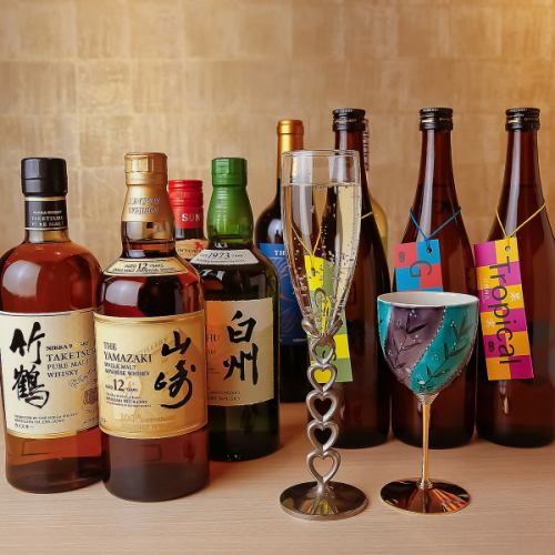 ◆A wide variety of drinks ◎Sake and wine tailored to the season are popular