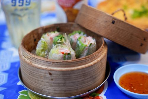 蒸し生春巻き（海老）　　