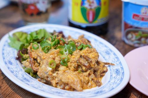 カニのカレー粉炒め