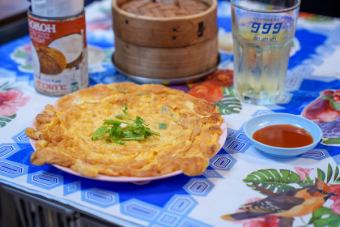 泰國小吃攤和煎蛋