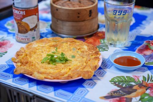 タイ屋台の玉子焼き