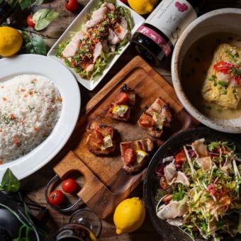[Enjoy our proud chicken dishes course] Impressive, filling, and delicious! Includes 120 minutes of all-you-can-drink draft beer