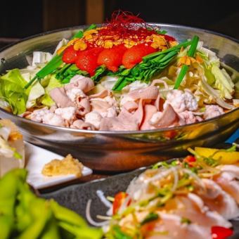 Most popular! Choose your favorite hotpot + pounded chicken breast, 6 dishes total ◆ 120 minutes all-you-can-drink with draft beer