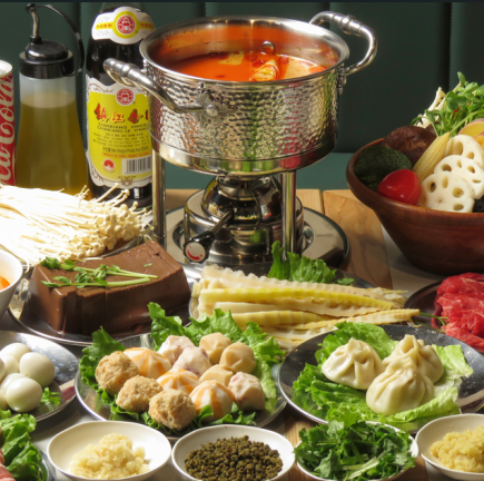 【薬膳火鍋＆サイドメニュー全品食べ放題コース】2H飲み放題付き