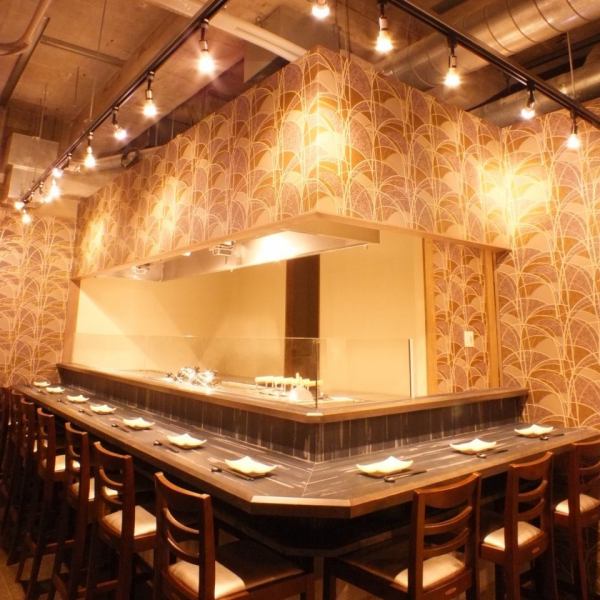 Sake also who want to enjoy also teppanyaki is counter can enjoy also recommended ♪ funny shopkeepers and chat!