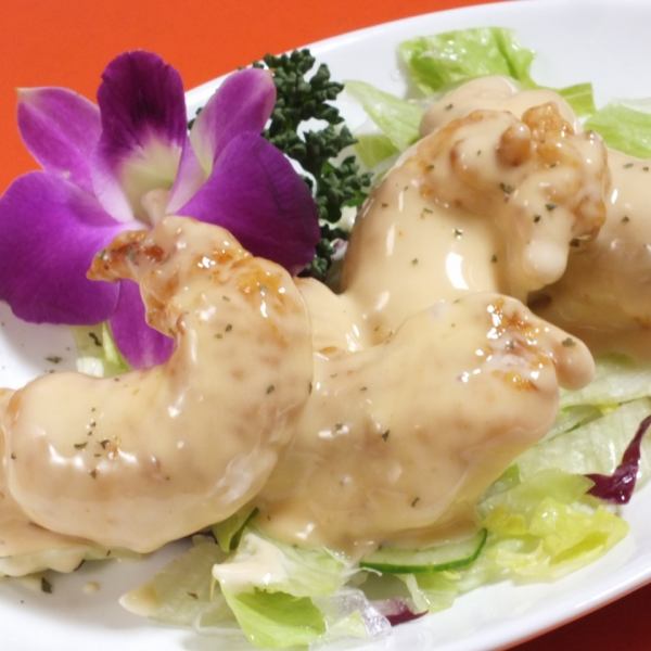 Shrimp with mayonnaise