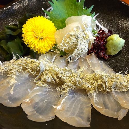 Flatfish with kombu seaweed