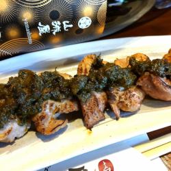 Grilled pork tenderloin with miso paste