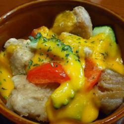 かじきまぐろのチェダーチーズ焼き