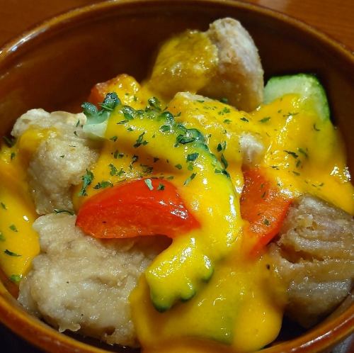 かじきまぐろのチェダーチーズ焼き