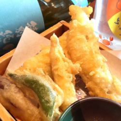 穴子と夏野菜の天婦羅