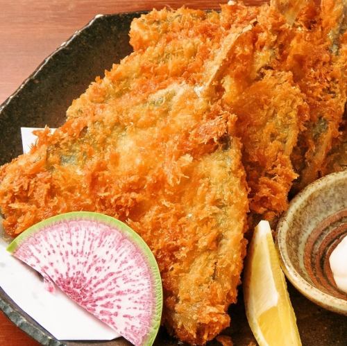 ◆Large fried horse mackerel with fresh breadcrumbs