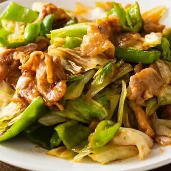 ◆Stir-fried pork and cabbage (Hoi Kor Rou style)