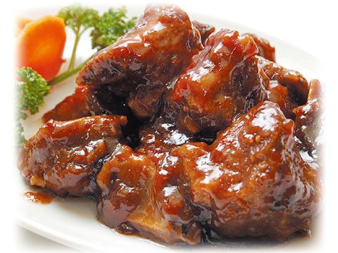 Pork spare ribs with black vinegar sauce