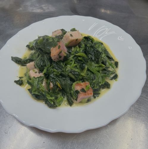 ほうれん草とベーコン