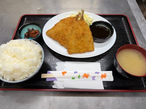 アジフライ定食