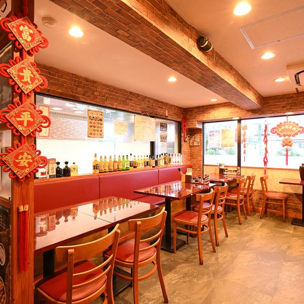 The interior of the store is warm and welcoming.