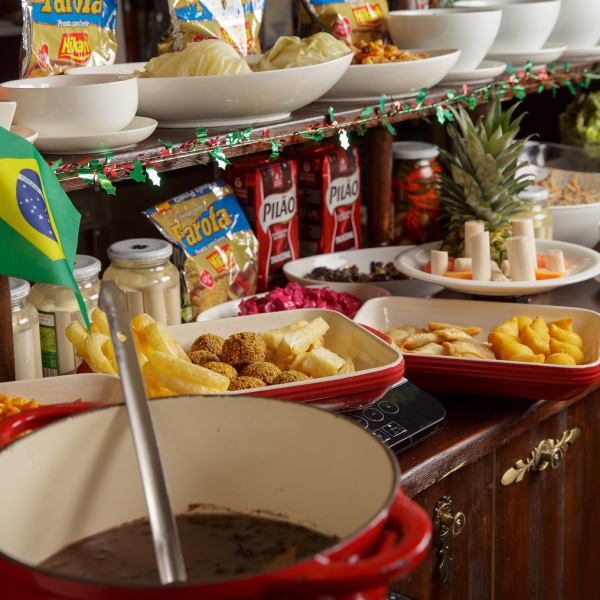 Not only meat ★ Brazilian buffet is also very popular ♪