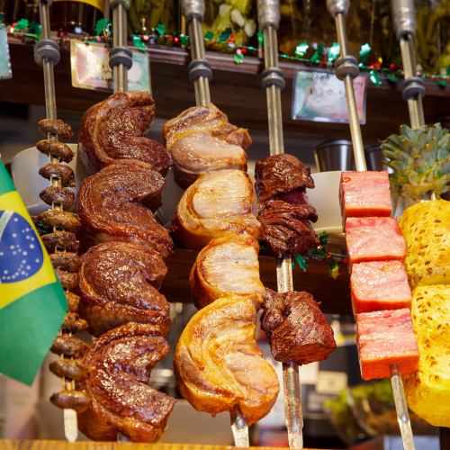 Luxury! Samba Brazilian Course★All-you-can-eat 12 types of churrasco and buffet including sirloin for 90 minutes★4,500 yen (tax included)