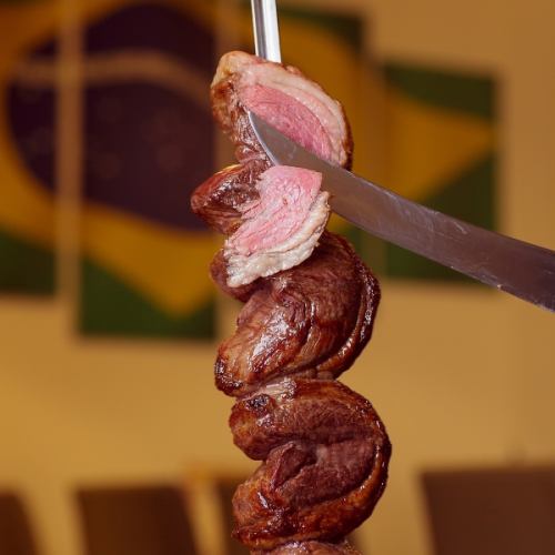 Freshly grilled meat right in front of you!