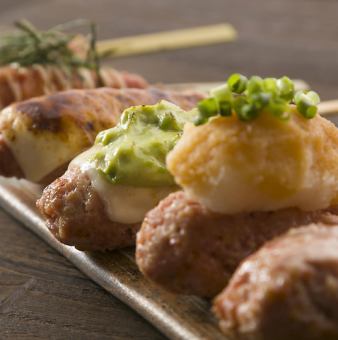 6月1日～【2時間飲み放題付き】「うっとり堪能コース」名物”賞味期限59秒の生つくね”を含む