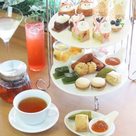 《毎日限定2組様》お料理3品+ワンランク上のスイーツ♪夜のアフタヌーンティーコース/3850円