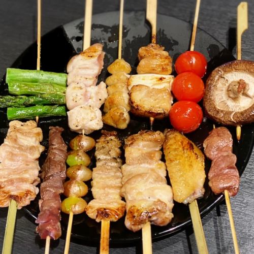 Enjoy the yakitori of the proud local chicken