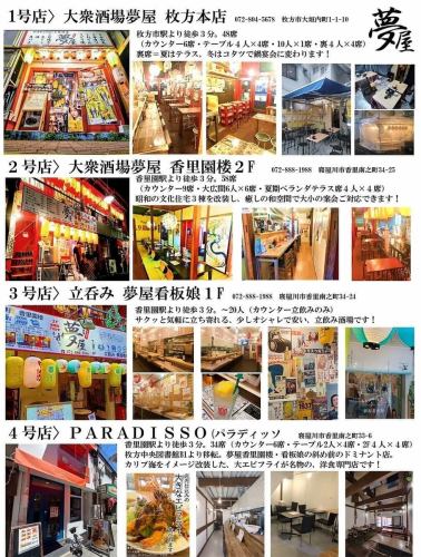 4店舗ともに旨くて安い！