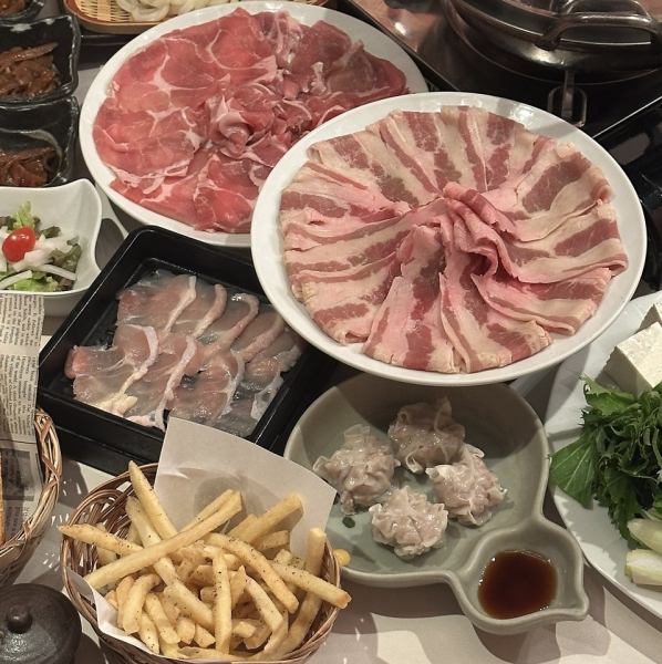 【数量限定!】つゆ出汁しゃぶしゃぶ食べ放題1時間コース♪
