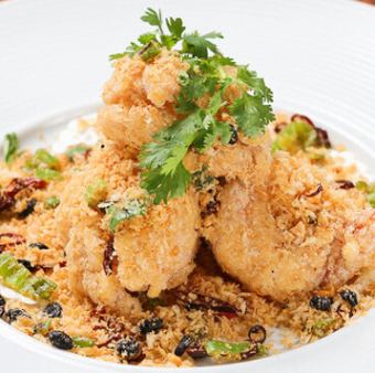 大海老のガーリックチップ炒め